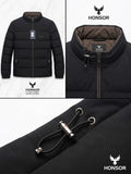 Men’s Classic Stand-Collar Black Winter Puffer Jacket – Lightweight & Warm