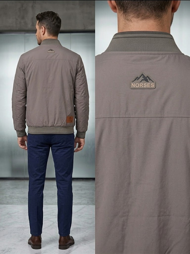 Men's Urban Casual Bomber Jacket & Chinos Look – Cherry