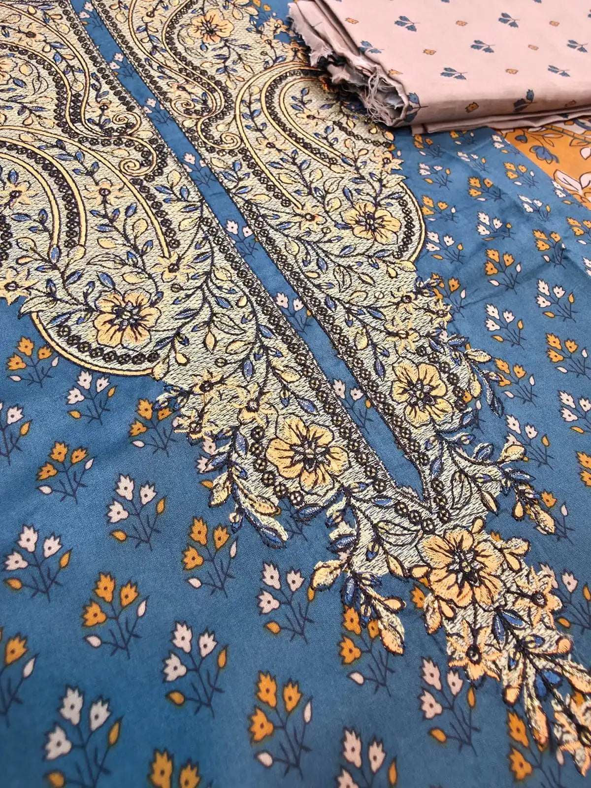 Lawn printed Suit  Embroidery Detailing On The Neckline