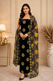 EMB VALVET WITH BAROSHA DUPATTA