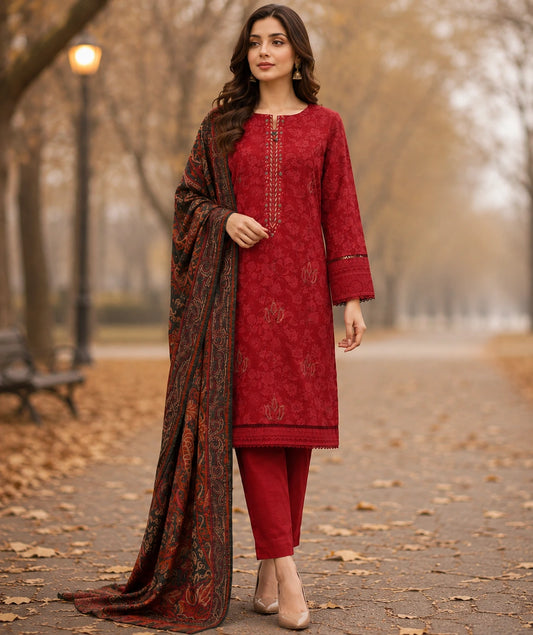 Premium Dye-Over Print Khaddar KCE-3094
