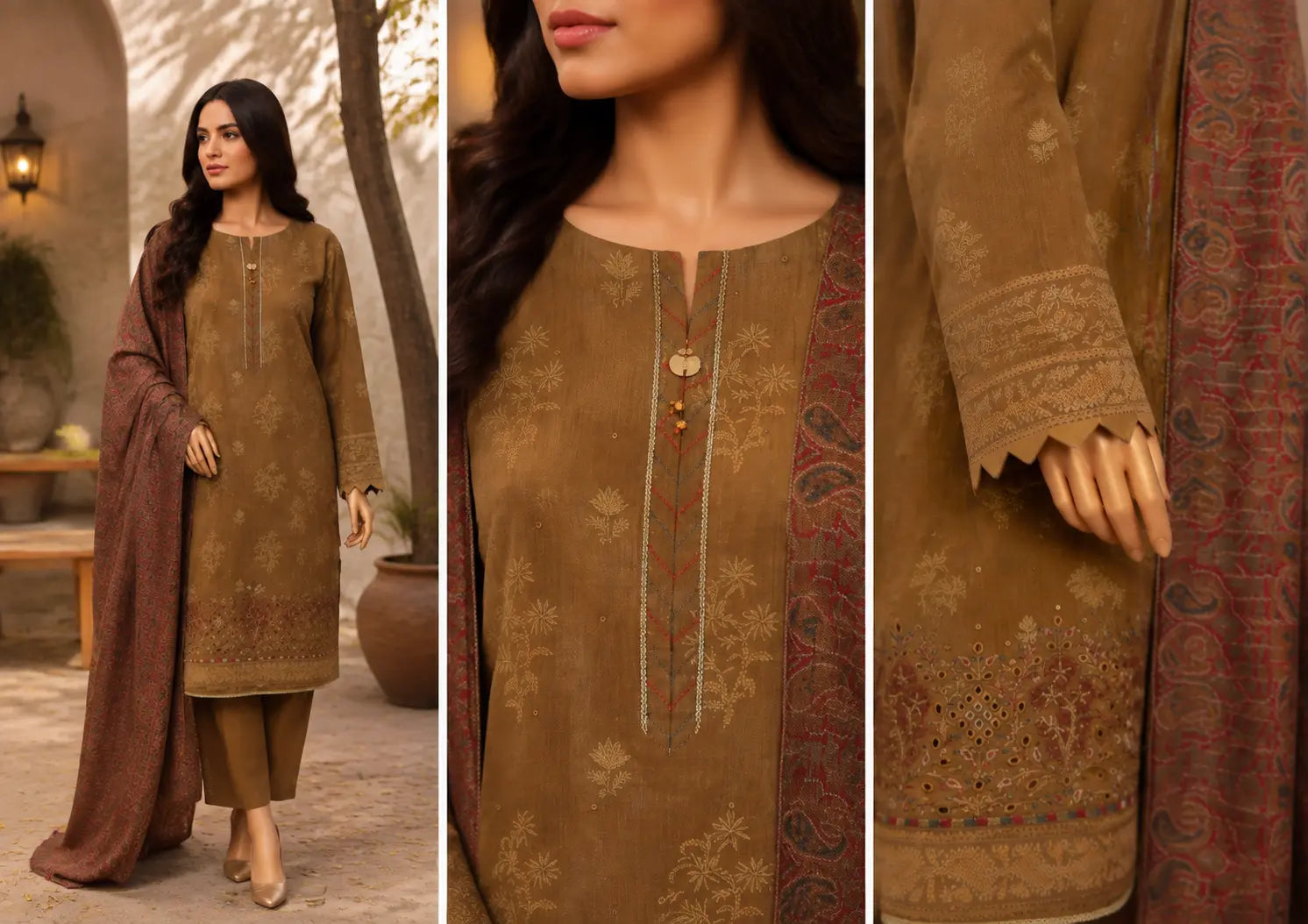 Premium Dye-Over Print Khaddar KCE-3084