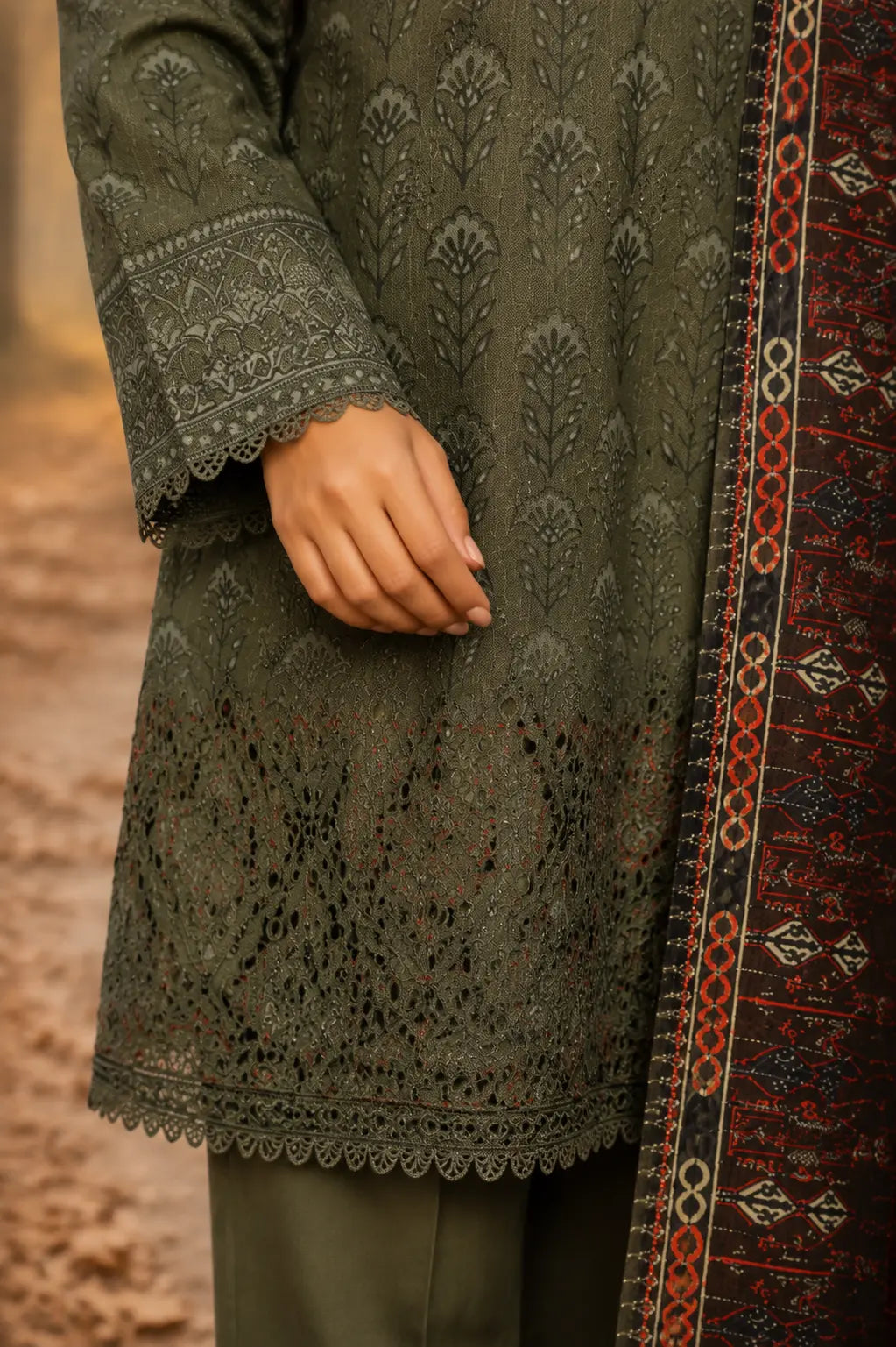 Premium Dye-Over Print Khaddar KCE-3097