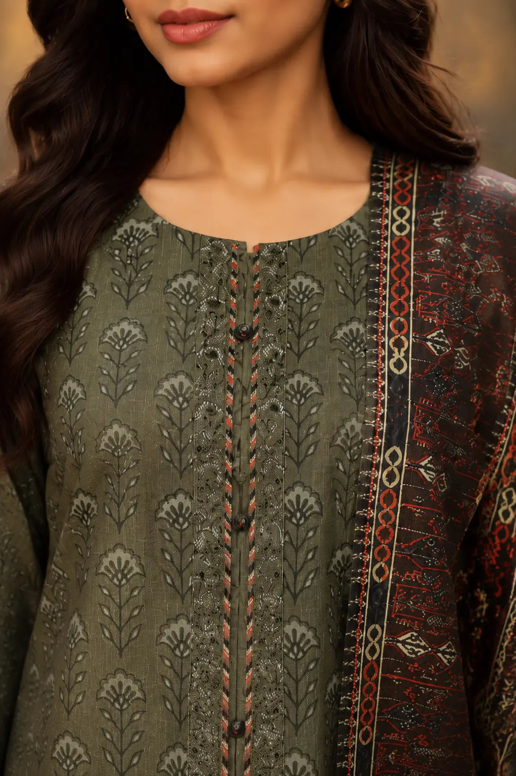 Premium Dye-Over Print Khaddar KCE-3097