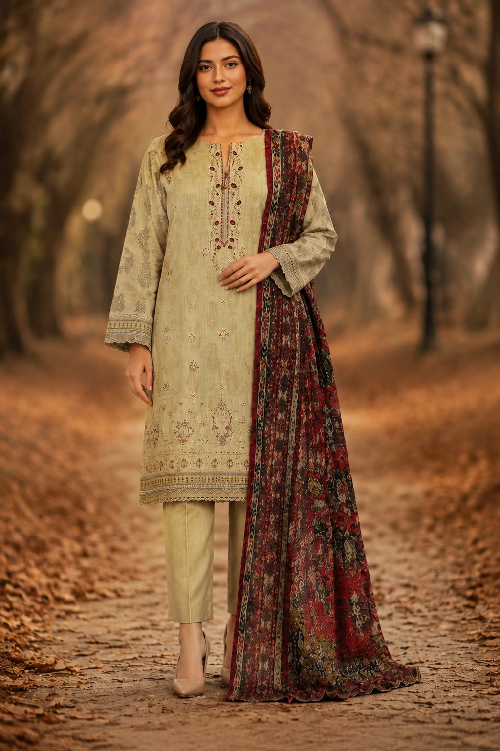 Premium Dye-Over Print Khaddar KCE-3089