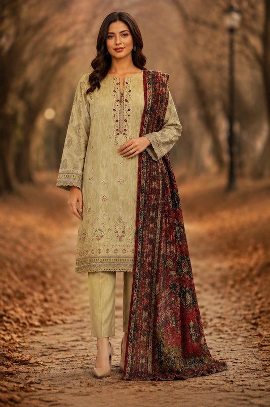 Premium Dye-Over Print Khaddar KCE-3089