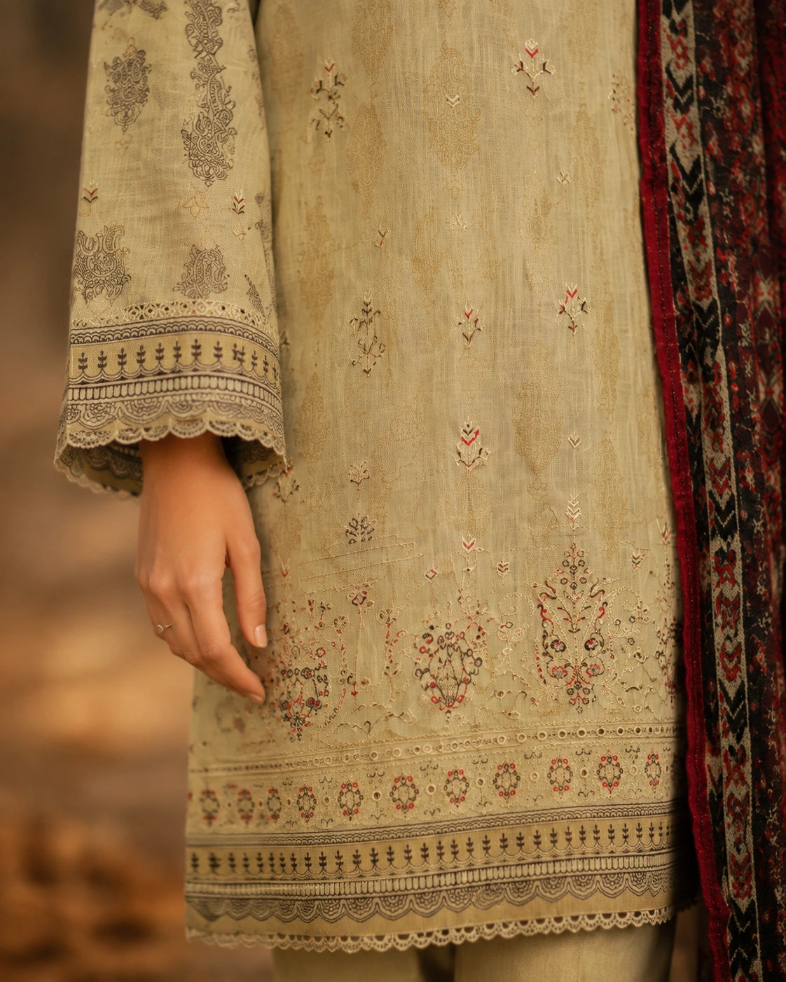 Premium Dye-Over Print Khaddar KCE-3089