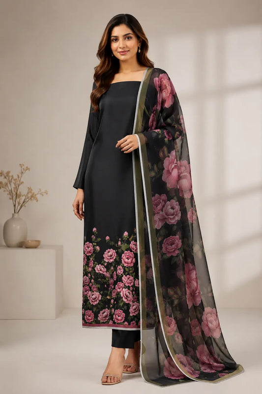 Print Silk Suit