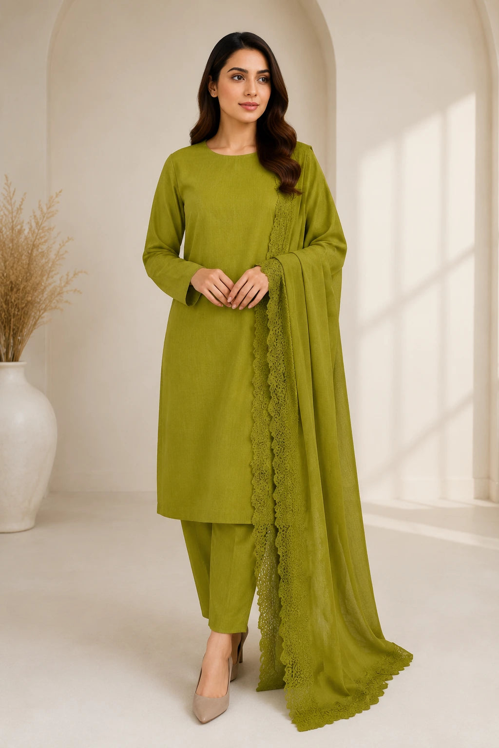 Ladies Wool Shawl Suit