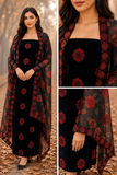 EMB VALVET WITH BAROSHA DUPATTA