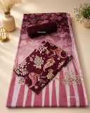 Elegant Printed Velvet Suit