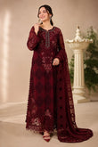3 Piece Unstitched Embroidered Chiffon Suit
