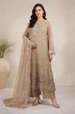 3 Piece Unstitched Embroidered Chiffon Suit