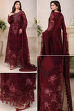 3 Piece Unstitched Embroidered Chiffon Suit