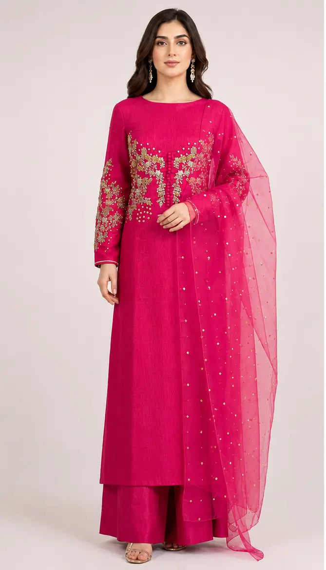 HAND WORK RAW SILK