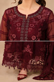 3 Piece Unstitched Embroidered Chiffon Suit